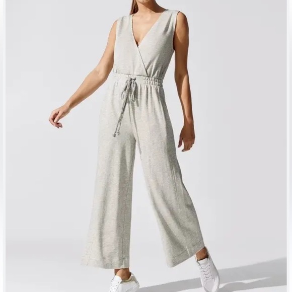 Carbon38 Pants - CARBON 38 DRAWSTRING FRENCH TERRY JUMPSUIT SMALL
